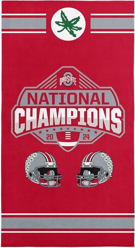 شمال غرب ولاية أوهايو Buckeyes NCAA 2024 FBC أبطال الموازية منشفة الشاطئ 30 × 60 بوصة in Saudi Arabia