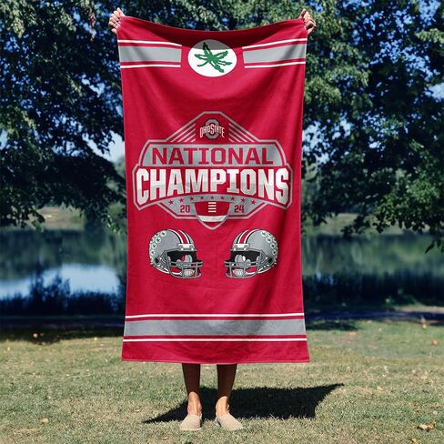 شمال غرب ولاية أوهايو Buckeyes NCAA 2024 FBC أبطال الموازية منشفة الشاطئ 30 × 60 بوصة in Saudi Arabia