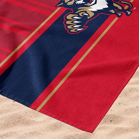 NORTHWEST Florida Panthers NHL Stanley Cup Champions Unify Beach Towel, 30 x 60 Inches, Soft Quick-Dry Cotton-Polyester Blend, Official Team Logo & Trophy Design in Saudi Arabia