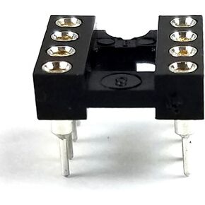 DIP-8 IC DIP Sockets Machined Round Contact Pins Holes Pitch 2.54mm 8-Pin DIP DIP8 DIP 8 Breadboard-Friendly (Pack of 10) in Saudi Arabia