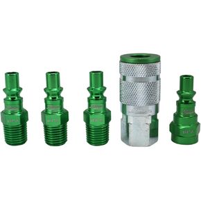 Colorfit by Milton Coupler & Plug Kit (A-Style) with Rubber Bumpers – 1/4" NPT Quick Connect Hose Fittings for Air Tools & Compressors - 14-Piece in Saudi Arabia