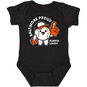 Hometown Proud, Always Loud Kid's Baby Bodysuit for Baseball Fans in Kuwait
