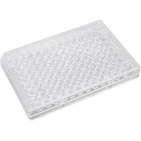 Cell Growth Culture Plate, Airtight 96 Well 10pcs Polystyrene Cell Culture Plate with Plastic Lid for Laboratory for Experiments (Flat Bottom) in Saudi Arabia