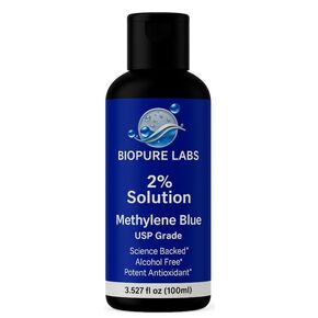 2% Methylene Blue - High Concentrate - 100ml Aqueous Solution - Ultra High Purity - USP Pharmaceutical Grade - Made in Canada in Saudi Arabia