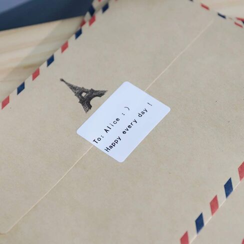 ملصقات M110 [100 pcs] - حزمة من 1.97''x3.15 '' (50x80mm) ملصق متوافق مع M110/m120/m100/m200/m220 شريط لاصق قوي ، أبيض in Kuwait