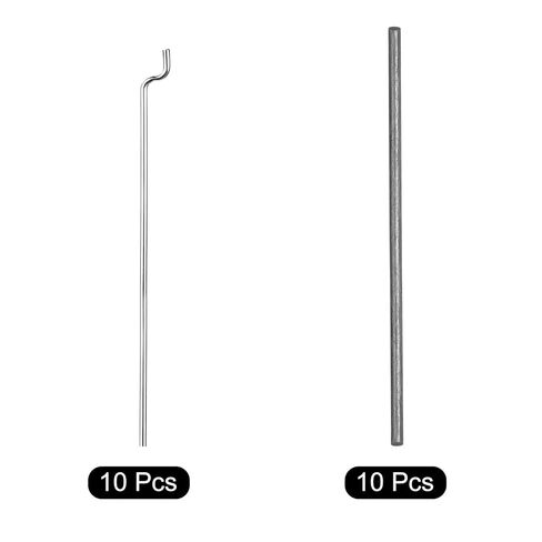 Meccanixity 10pcs 1mmx400mm قضيب ألياف الكربون و 10 ٪ 1.2 مم × 450 مم z قضبان السحب/دفع أجزاء لقارب طائرة RC in Saudi Arabia
