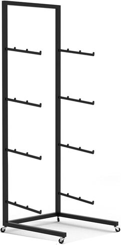 4/5-Tier Skateboard Rack,Skateboard Rack With Pulleys,Snowboard Storage Rack,Easy to Install,for Home and Garage(White,4-Tier) in Saudi Arabia