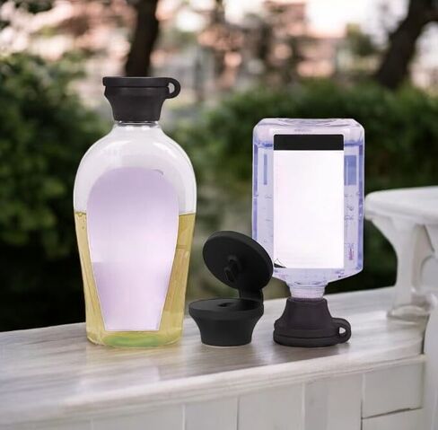 6pcs Bottle Emptying Kit Cap for Upside Down Dispenser Shampoo Lotion, Saver Flipping Set with 3 Sizes Adapter Transfer Connector, Inverted Every Drop Out- Measure Your Bottle Opening Before Order! in Saudi Arabia