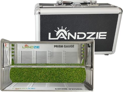 مقياس ارتفاع العشب Landzie Prism - قم بسهولة بقياس طول العشب حتى 1 5/8 بوصة أو 40 مم - ارتفاع مقياس العشب المقطوع مع حالة وقائية - أدوات وقياسات المعدات ، سبح ، حوض ، TURF in Saudi Arabia