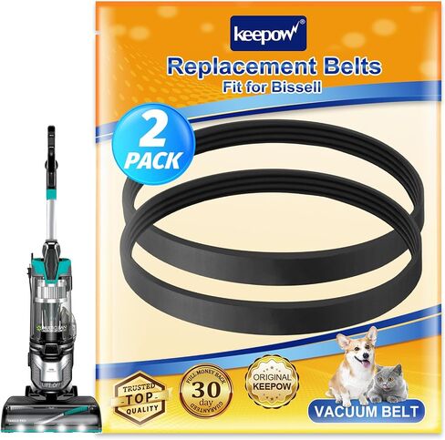 حزام فراغ Breatow for Bissell Multiclean Pet Cleaner Model 2998 ، 2852 ، 3059 ، 2849 ، 3000 ، 3057 ، 2999 ، 31259 ، 28492 ، EPH245 Grooved Belt for Triple Action Roll ، Part #1625646 ، 2 Pack in Kuwait