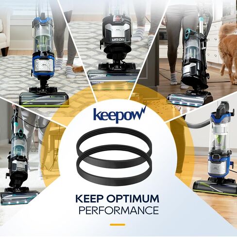 حزام فراغ Breatow for Bissell Multiclean Pet Cleaner Model 2998 ، 2852 ، 3059 ، 2849 ، 3000 ، 3057 ، 2999 ، 31259 ، 28492 ، EPH245 Grooved Belt for Triple Action Roll ، Part #1625646 ، 2 Pack in Kuwait