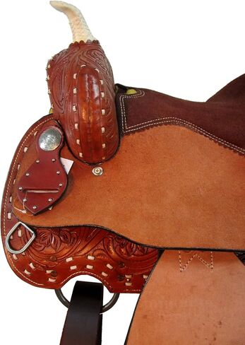 Western Horse Saddle Barrel Racing Pleasure Ride Trail Horse Tooled Leather Rodeo Cowboy Saddles 15 16 17 18 in Saudi Arabia