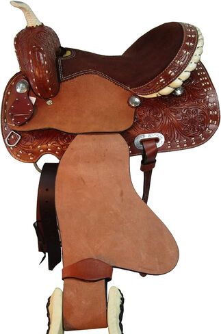 Western Horse Saddle Barrel Racing Pleasure Ride Trail Horse Tooled Leather Rodeo Cowboy Saddles 15 16 17 18 in Saudi Arabia