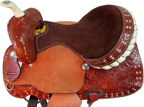 Western Horse Saddle Barrel Racing Pleasure Ride Trail Horse Tooled Leather Rodeo Cowboy Saddles 15 16 17 18 in Saudi Arabia