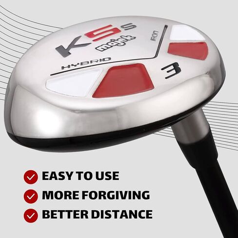 Majek Golf K5 Senior Lady All True Hybrid Clubs Complete Full Hybrid Set Includes #3,4,5,6,7,8,9,PW + Headcover Set & Majek Golf Hat in Saudi Arabia