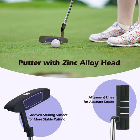 Goplus Complete Golf Club Set for Women, 11 PCS Right Handed Golf Clubs with 460CC #1 Driver, #3 Fairway, #5 Hybrid, #5/#6/#7/#8/#9/#P/#S Irons, Putter, Golf Cart Bag with Rain Hood for Lady in Saudi Arabia