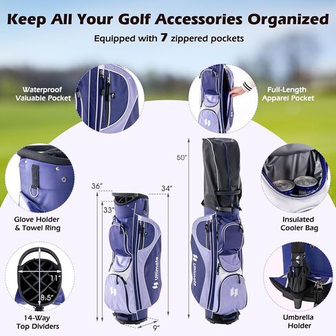 Goplus Complete Golf Club Set for Women, 11 PCS Right Handed Golf Clubs with 460CC #1 Driver, #3 Fairway, #5 Hybrid, #5/#6/#7/#8/#9/#P/#S Irons, Putter, Golf Cart Bag with Rain Hood for Lady in Saudi Arabia