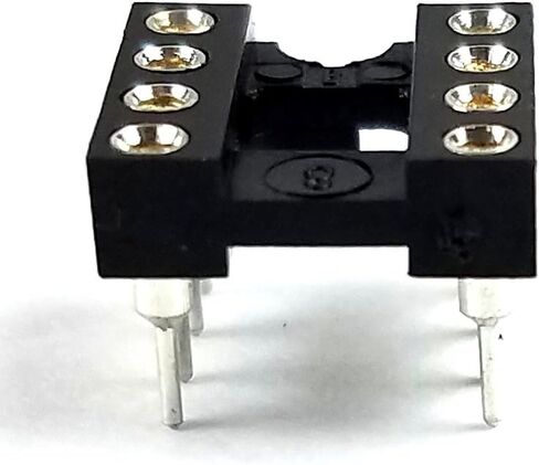 Dip-8 IC Dip Sockets Machined Round Contact Doins Pitch 2.54mm 8-Pin Dip8 Dip 8 Friendly-Firedly (حزمة من 10) in Saudi Arabia