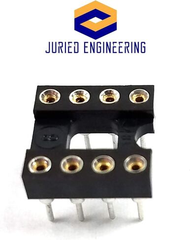 Dip-8 IC Dip Sockets Machined Round Contact Doins Pitch 2.54mm 8-Pin Dip8 Dip 8 Friendly-Firedly (حزمة من 10) in Saudi Arabia