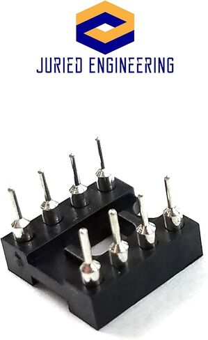 Dip-8 IC Dip Sockets Machined Round Contact Doins Pitch 2.54mm 8-Pin Dip8 Dip 8 Friendly-Firedly (حزمة من 10) in Saudi Arabia