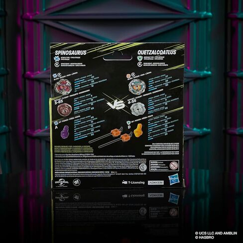 Beyblade X Jurassic World Collab T. Rex vs. Mosasaurus Multipack Set, 2 Takara Tomy Tops, 2 launchers, Battling Top Game, Dinosaur Toys, Ages 8+ in Saudi Arabia