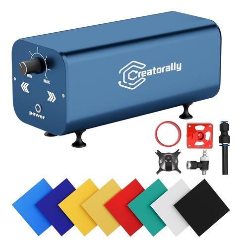 8 Pack Pre-Painted Colored Plywood Sheets with Air Assist Pump Kit, 12x12x1/8 Laser Engraving Bundle for Clean Cuts, DIY Crafts, Ornaments, Models, Compatible with S9 S10 A5 PRO in Kuwait