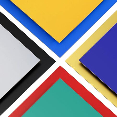 8 Pack Pre-Painted Colored Plywood Sheets with Air Assist Pump Kit, 12x12x1/8 Laser Engraving Bundle for Clean Cuts, DIY Crafts, Ornaments, Models, Compatible with S9 S10 A5 PRO in Kuwait