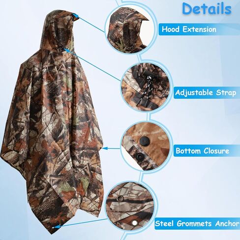 بالإضافة إلى الحجم ، معطف المطر الكبار مع غطاء محرك السيارة ، ومقاوم للماء Camo Poncho ، و Army Poncho للتخييم ، والمشي لمسافات طويلة ، وصيد الأسماك ، والسفر والهواء الطلق. in Kuwait