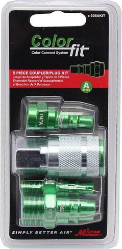 Colorfit by Milton Coupler & Plug Kit (A-Style) مع مصدات المطاط-1/4 "NPT Connect Hose Bittings لأدوات وضواغط الهواء-14 قطعة in Saudi Arabia