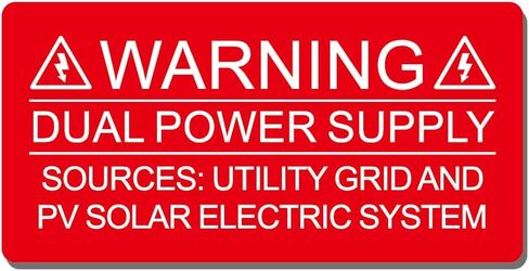 10 Pack Premium Screen Printed Outdoor Rated Solar Warning Label in Saudi Arabia