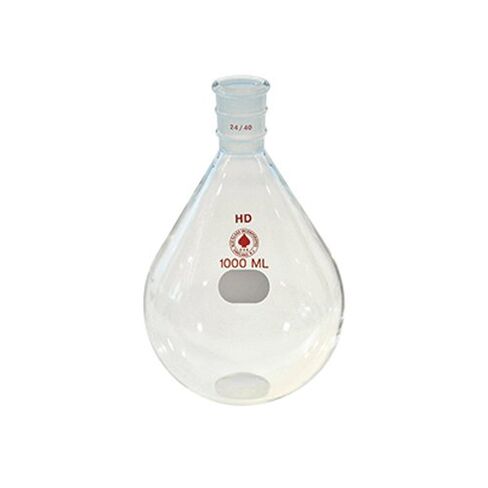 3990-124 Series Recovery Flask for Rotary Evaporator, Pear Shaped with Joint, Heavy Wall, 29/42 Poly-Coated, 2000 mL in Kuwait
