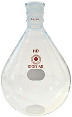 3990-30 Series Recovery Flask for Rotary Evaporator, Pear Shaped with Joint, Heavy Wall, 29/42 Poly-Coated, 250 mL in Saudi Arabia