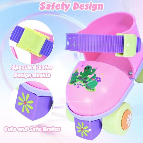 Kids Roller Skate for Girls Boys Ages 2-5 Years Old, Adjustable Toddler Rollerskates, Children Beginner Roller Skate RS209 in Saudi Arabia