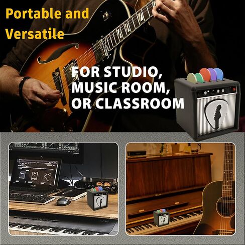 Unique Guitar Pick Holder Retro Guitar Amp Model Guitar Picks Holder Pick Organizer & Display Case Gift for Music Enthusiasts and Guitar Players (Silver) in Saudi Arabia