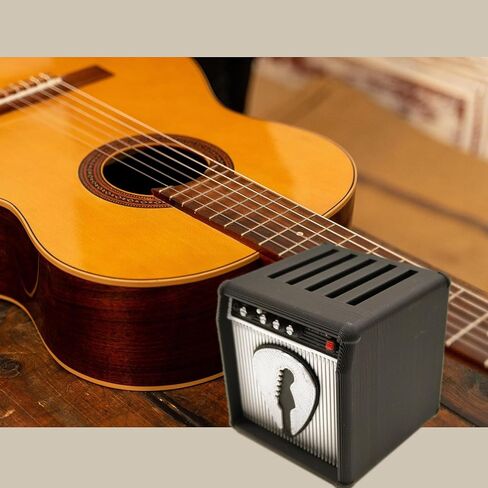 Unique Guitar Pick Holder Retro Guitar Amp Model Guitar Picks Holder Pick Organizer & Display Case Gift for Music Enthusiasts and Guitar Players (Silver) in Saudi Arabia