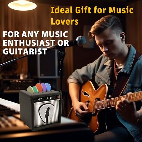 Unique Guitar Pick Holder Retro Guitar Amp Model Guitar Picks Holder Pick Organizer & Display Case Gift for Music Enthusiasts and Guitar Players (Silver) in Saudi Arabia