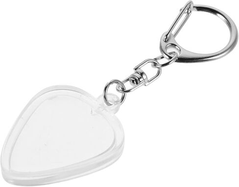 Toyandona Guitar Pick Pick keychain keychain على شكل قلب واضح لسهولة تحديد وتخزين اختيارات الجيتار القياسية لعشاق الموسيقى واللاعبين in Kuwait