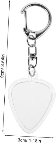 Toyandona Guitar Pick Pick keychain keychain على شكل قلب واضح لسهولة تحديد وتخزين اختيارات الجيتار القياسية لعشاق الموسيقى واللاعبين in Kuwait