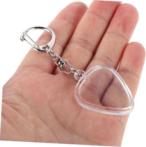 Toyandona Guitar Pick Pick keychain keychain على شكل قلب واضح لسهولة تحديد وتخزين اختيارات الجيتار القياسية لعشاق الموسيقى واللاعبين in Kuwait