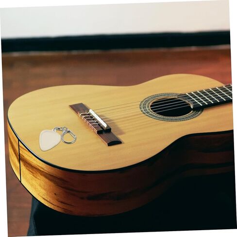 Toyandona Guitar Pick Pick keychain keychain على شكل قلب واضح لسهولة تحديد وتخزين اختيارات الجيتار القياسية لعشاق الموسيقى واللاعبين in Kuwait