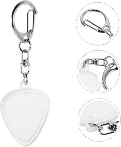 Toyandona Guitar Pick Pick keychain keychain على شكل قلب واضح لسهولة تحديد وتخزين اختيارات الجيتار القياسية لعشاق الموسيقى واللاعبين in Kuwait