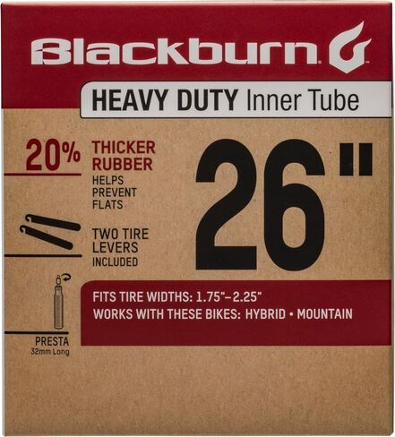 Blackburn 26" x 1.75-2.25" Presta Heavy Duty Bicycle Inner Tube with tire levers in Saudi Arabia