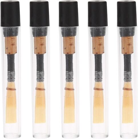 VBESTLIFE 5pcs القصب القصب الفورس ، قوة قوى متوسطة الناعمة المصنوعة يدويًا مع حالة/أنبوب بلاستيكي للمبتدئين عن قطع غيار أدوات الرياح (5pcs) المبتدئين المتوسطة الناعمة in Saudi Arabia