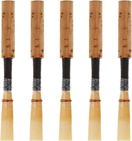 VBESTLIFE 5pcs القصب القصب الفورس ، قوة قوى متوسطة الناعمة المصنوعة يدويًا مع حالة/أنبوب بلاستيكي للمبتدئين عن قطع غيار أدوات الرياح (5pcs) المبتدئين المتوسطة الناعمة in Saudi Arabia