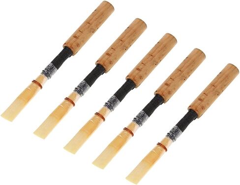 VBESTLIFE 5pcs القصب القصب الفورس ، قوة قوى متوسطة الناعمة المصنوعة يدويًا مع حالة/أنبوب بلاستيكي للمبتدئين عن قطع غيار أدوات الرياح (5pcs) المبتدئين المتوسطة الناعمة in Saudi Arabia