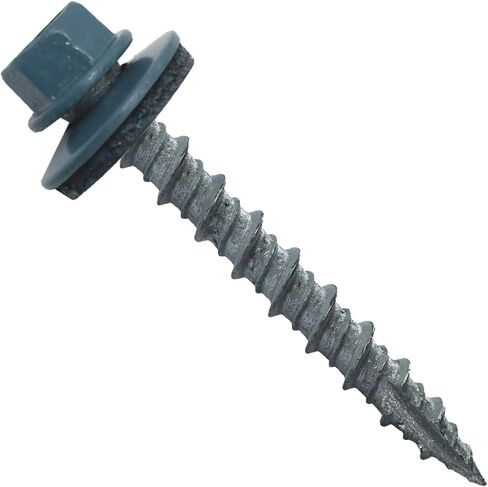Metal Roofing Screws: (1000) 10 x 1-1/2" Galvanized Hex Head Sheet Metal Roof Screw. Self Starting Metal to Wood siding Screws. EPDM Washer. No Paint in Saudi Arabia