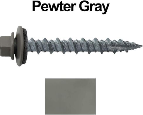 Metal Roofing Screws: (1000) 10 x 1-1/2" Galvanized Hex Head Sheet Metal Roof Screw. Self Starting Metal to Wood siding Screws. EPDM Washer. No Paint in Saudi Arabia