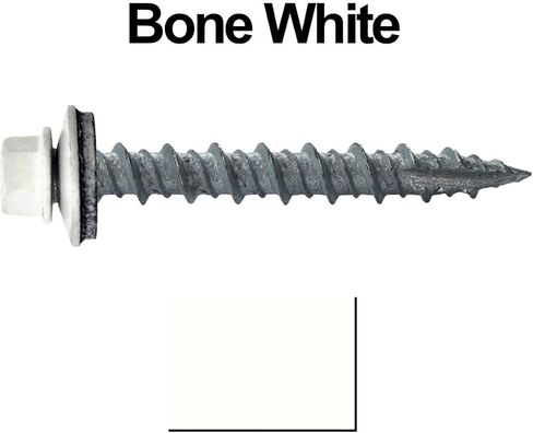 Metal Roofing Screws: (1000) 10 x 1-1/2" Galvanized Hex Head Sheet Metal Roof Screw. Self Starting Metal to Wood siding Screws. EPDM Washer. No Paint in Saudi Arabia