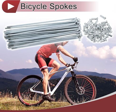 36 Set 13G Bicycle Spokes 127mm Bike Wheel Spokes Galvanized Carbon Steel Silver Tone in Saudi Arabia
