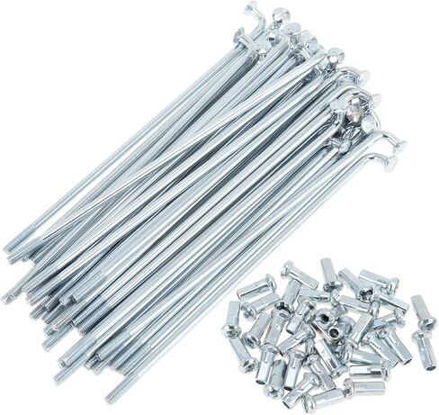 1 مجموعة متحدثة الدراجات العالمية 12G 100 مم متحدث عجلة الدراجة الحلمة الفضية نغمة الكربون الصلب المجلفن in Saudi Arabia